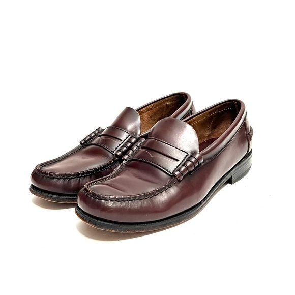 FLORSHEIM | Vintage 1990s men's oxblood leather slip on penny loafers - Picture 1 of 8